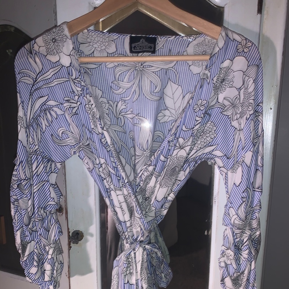 Vintage Angies pinstriped maxi dress